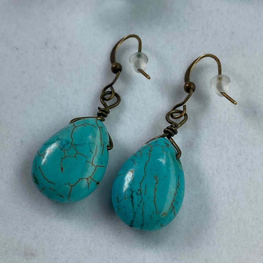 Turquoise Teardrop Earrings